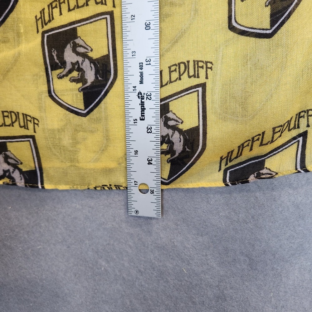Harry Potter BioWorld Infinity Scarf Hufflepuff 34x34 Yellow Semi Sheer Cover Up - Picture 7 of 7